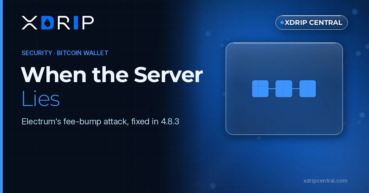 When the Server Lies: Electrum's Fee-Bump Attack