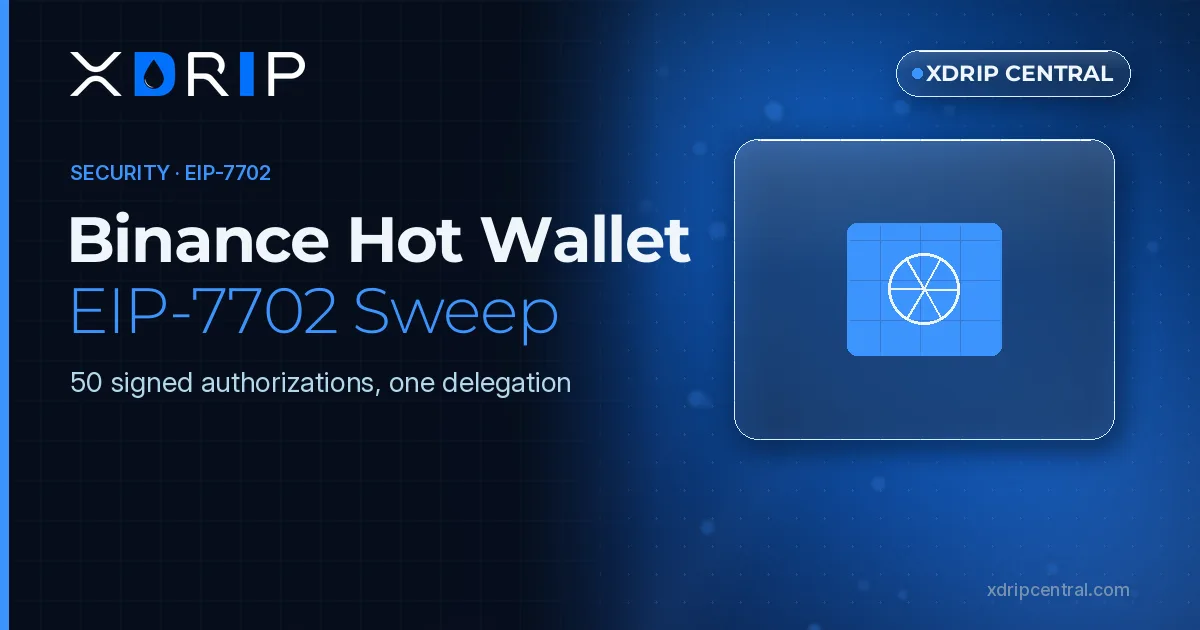 Binance Hot Wallet Drained via EIP-7702 Delegation